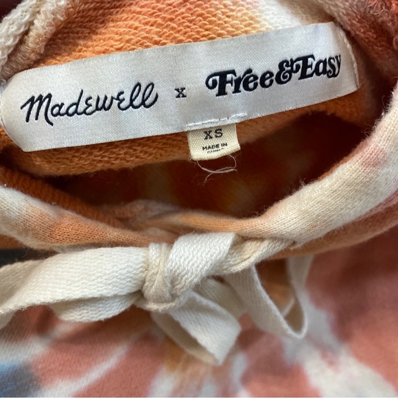 Madewell X Free & Easy Tie Dye Hoodie Sweatshirt Size XS - Picture 8 of 10